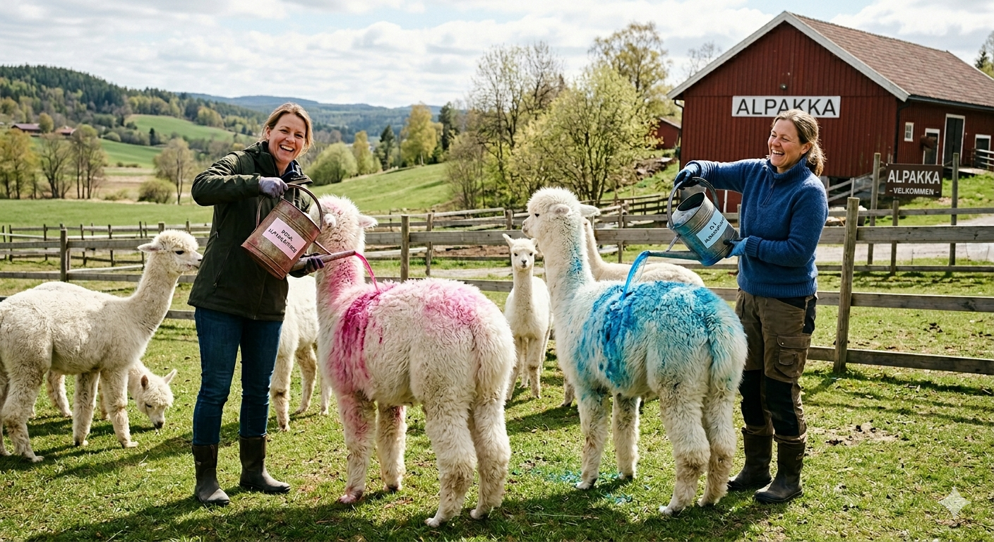Artikkelbilde til artikkelen Farger alpakkaene før klipping!